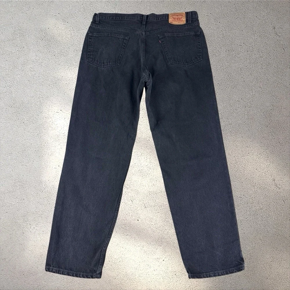 Vintage Levis 550 Jeans Fits 40x34 90s Black Baggy Straight Relaxed Denim‎ USA